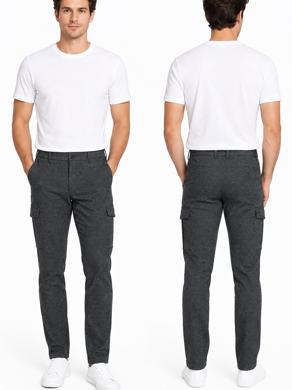 Hörst Horst Men's Dark Gray Cargo Pants — Slim Travel Utility men’s size 30